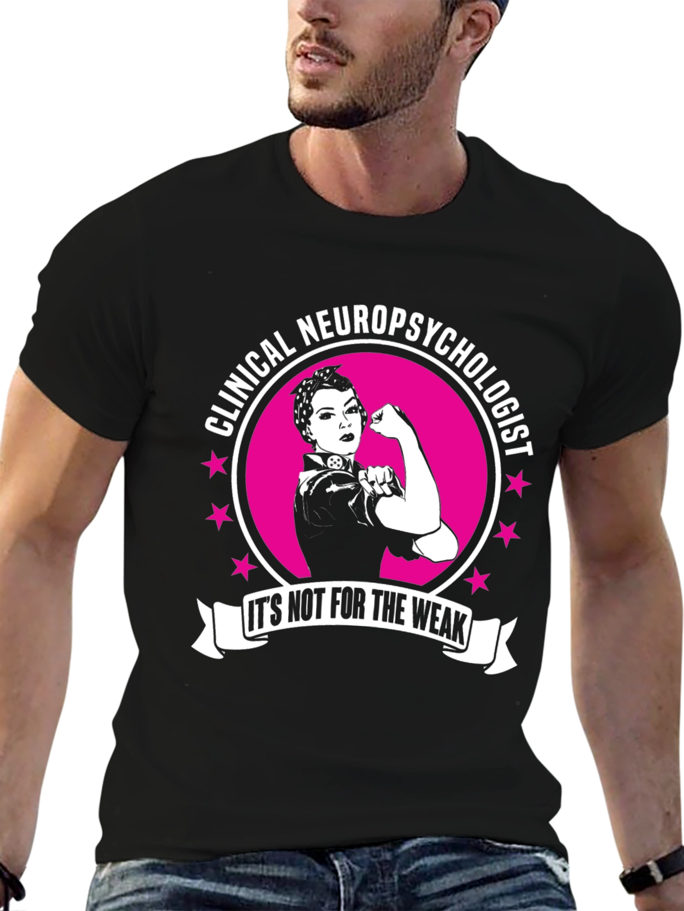 Clinical Neuropsychologist Rosie the Riveter Style T-Shirt