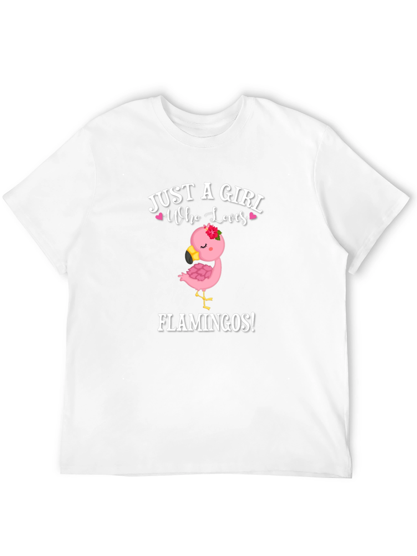 Girl Who Loves Flamingos Graphic T-Shirt