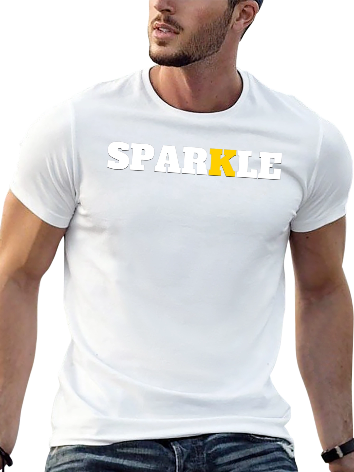 Sparkle Graphic Tee - Stylish Black T-Shirt