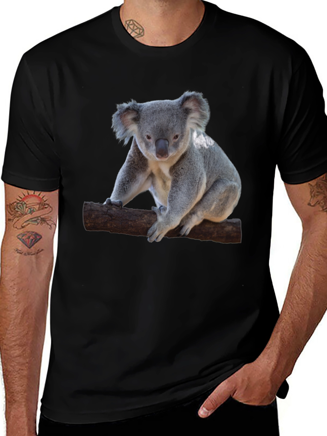 Koala Bear Graphic Print Mens T-Shirt