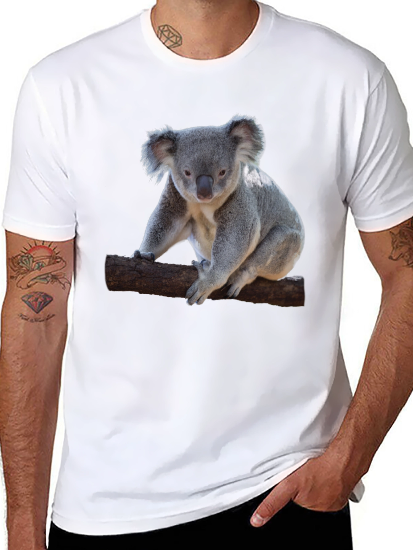 Koala Bear Graphic Print Mens T-Shirt