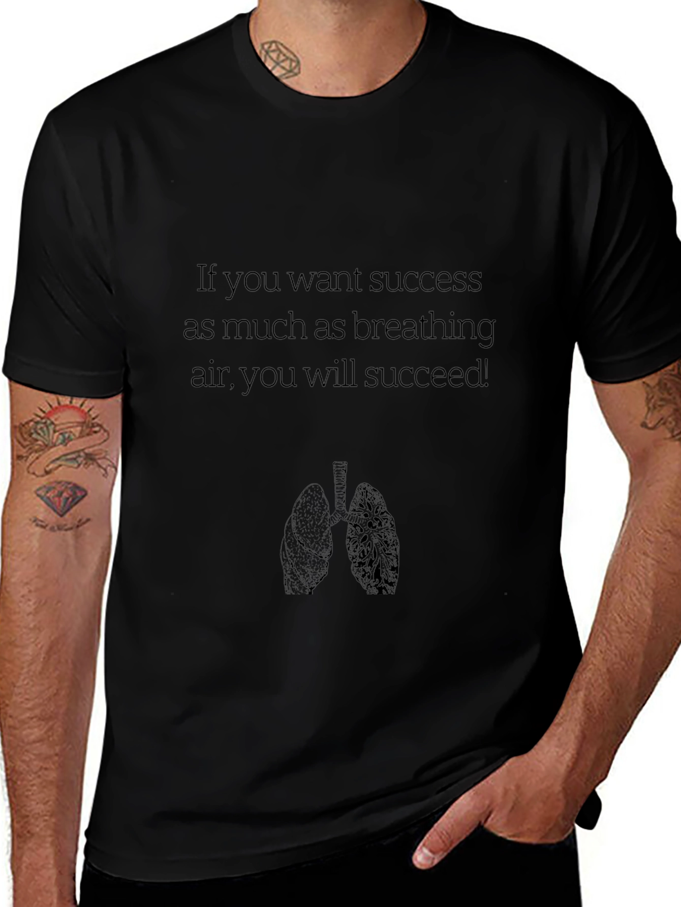 Motivational Lung Graphic T-Shirt