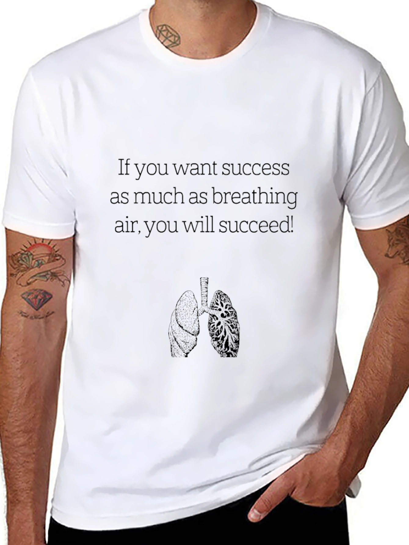 Motivational Lung Graphic T-Shirt