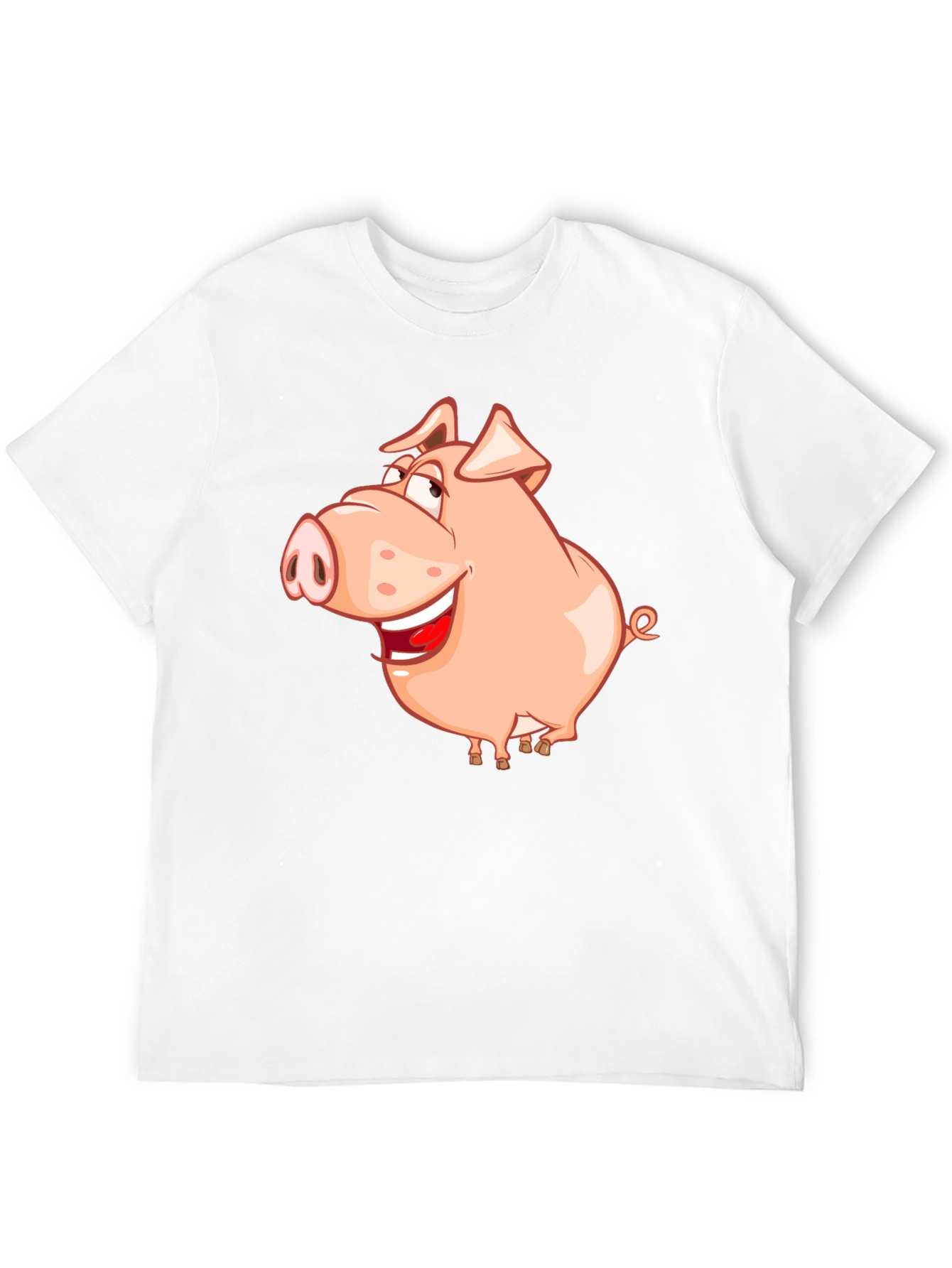 Funny Pig Graphic Black T-Shirt