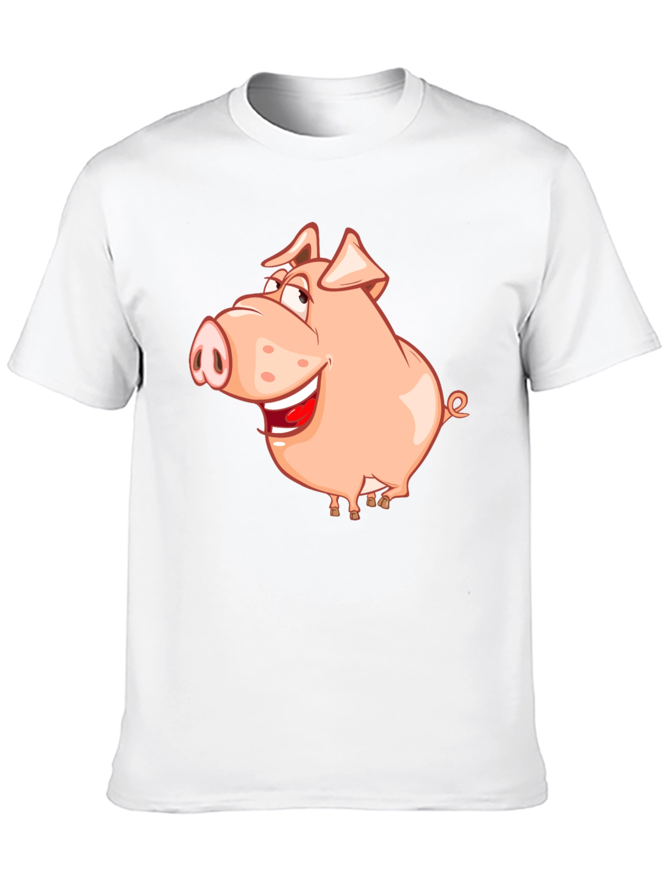 Funny Pig Graphic Black T-Shirt