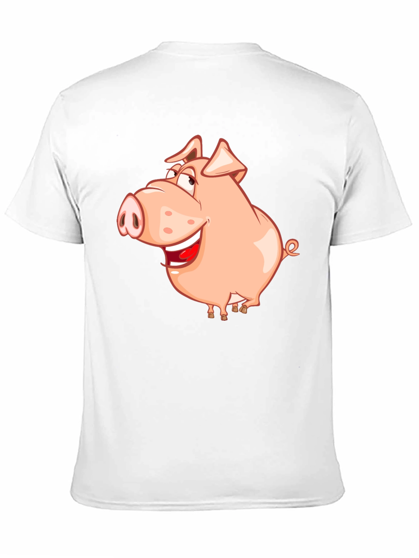 Funny Pig Graphic Black T-Shirt