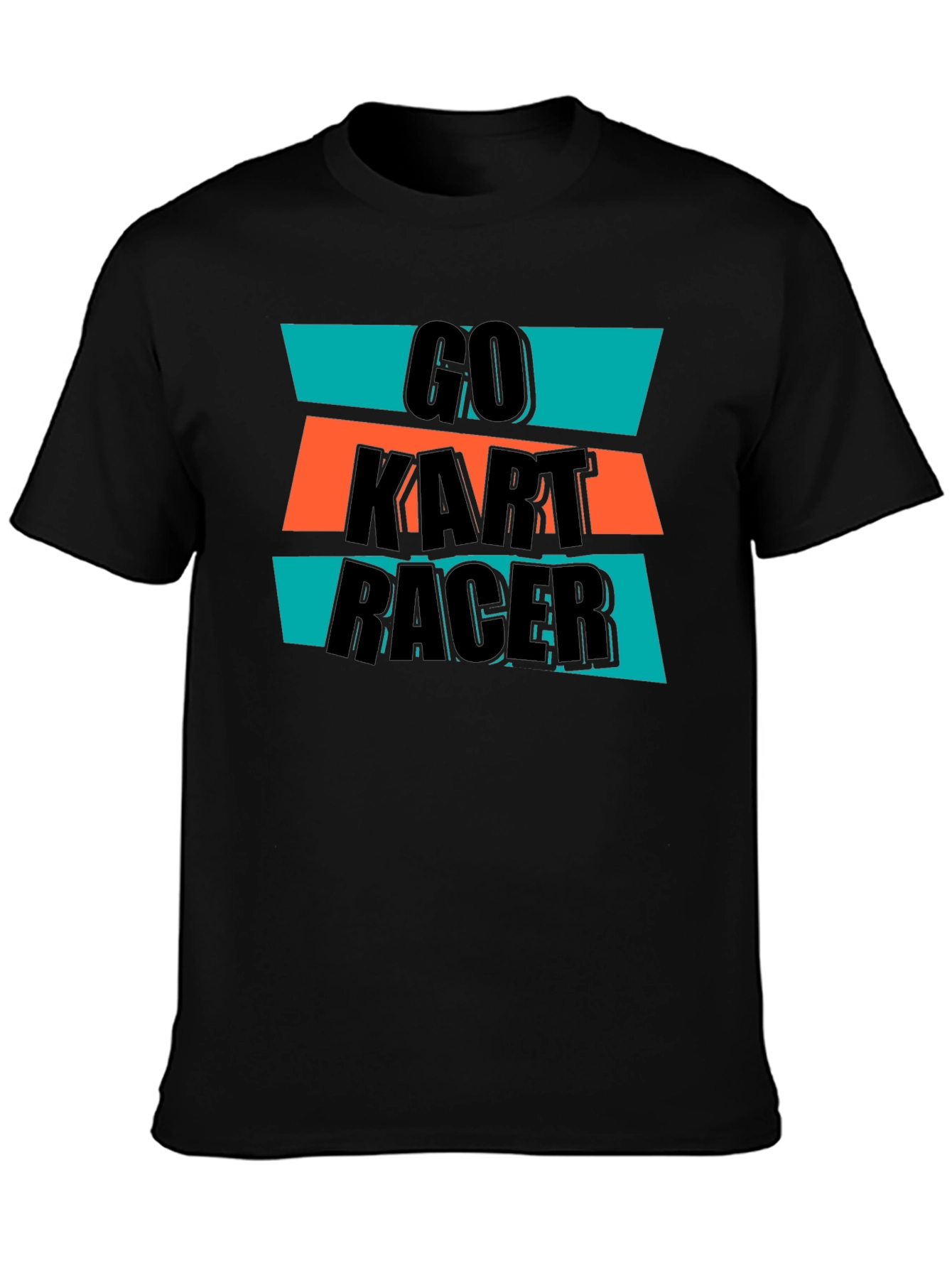 Go Kart Racer Graphic Tee - Black Cotton T-Shirt