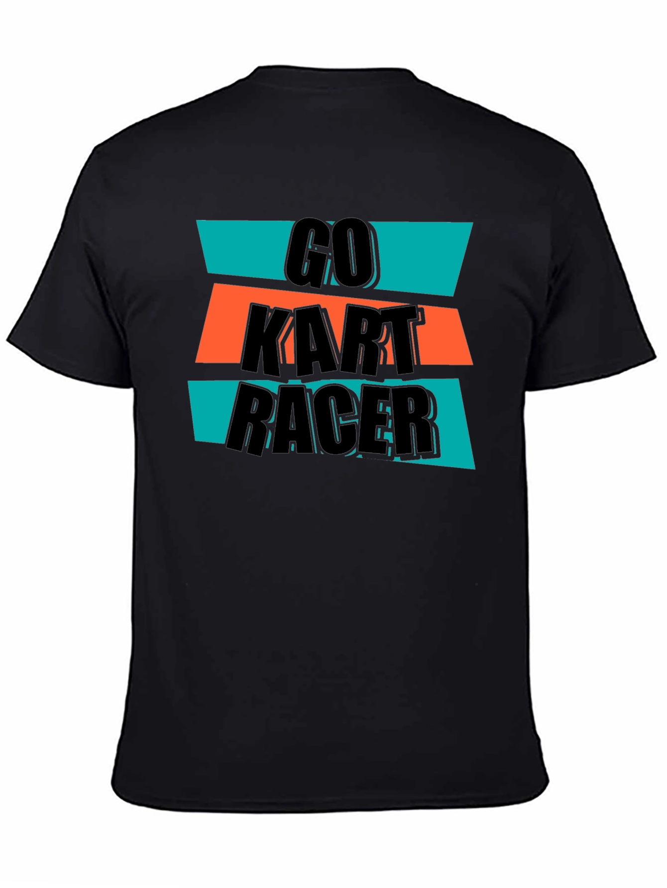 Go Kart Racer Graphic Tee - Black Cotton T-Shirt