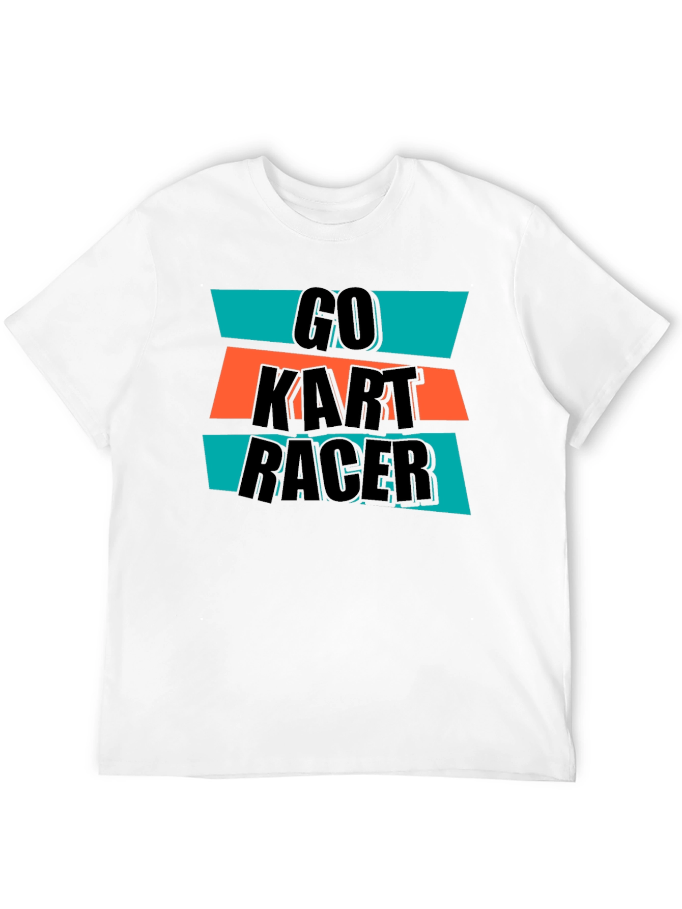 Go Kart Racer Graphic Tee - Black Cotton T-Shirt