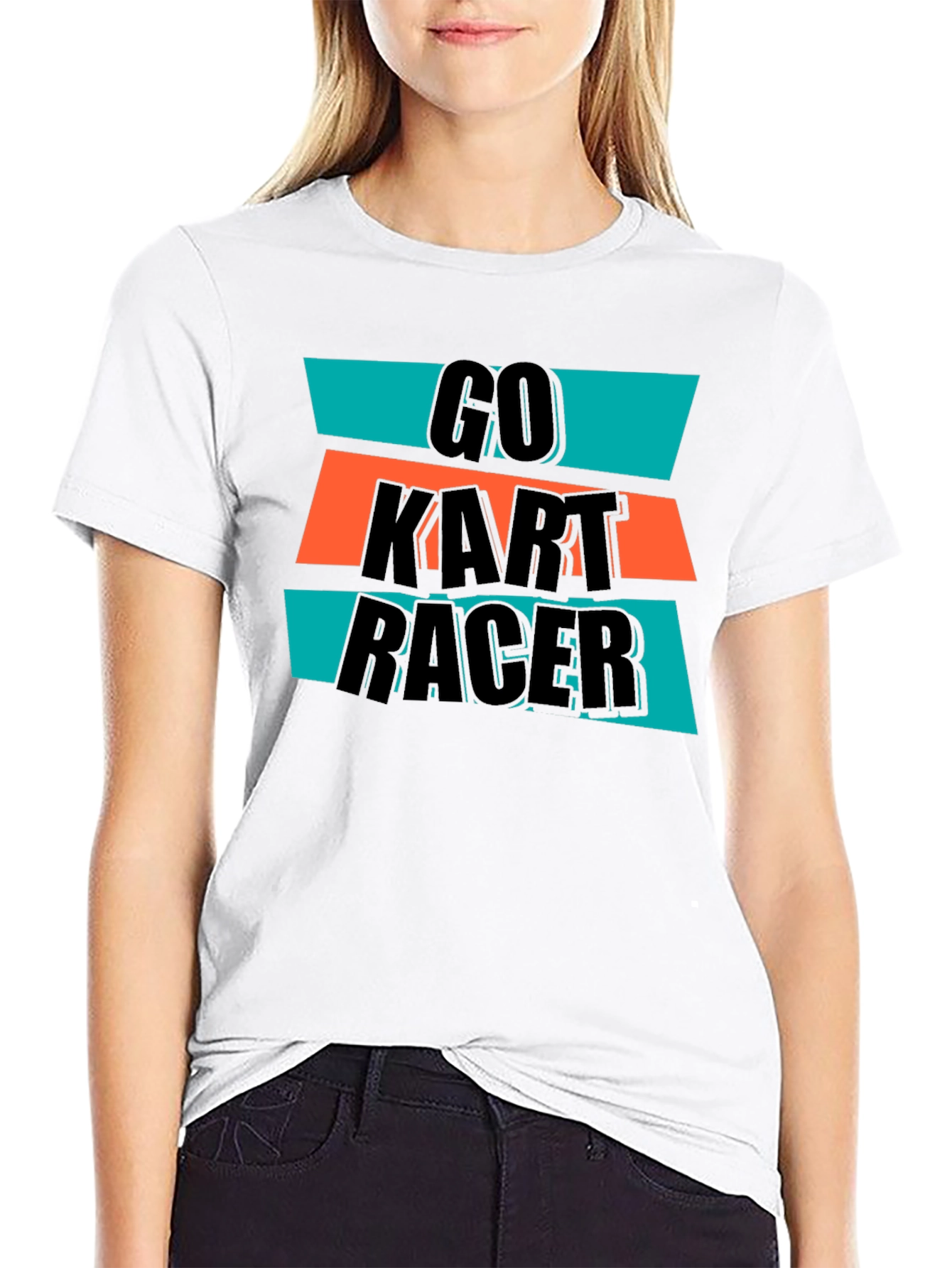 Go Kart Racer Graphic Tee - Black Cotton T-Shirt