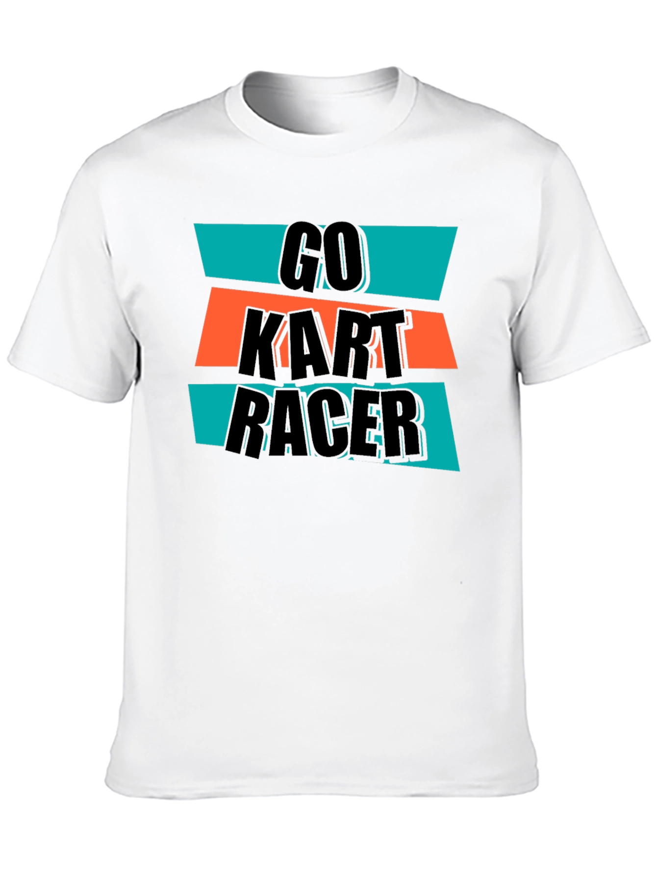 Go Kart Racer Graphic Tee - Black Cotton T-Shirt