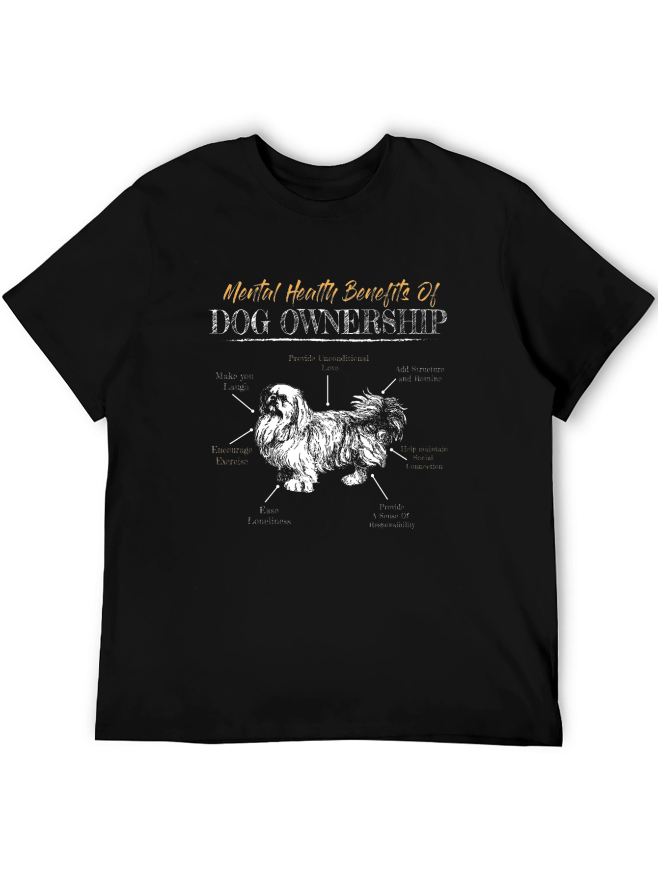 Dog Ownership Mental Health Benefits T-Shirt
