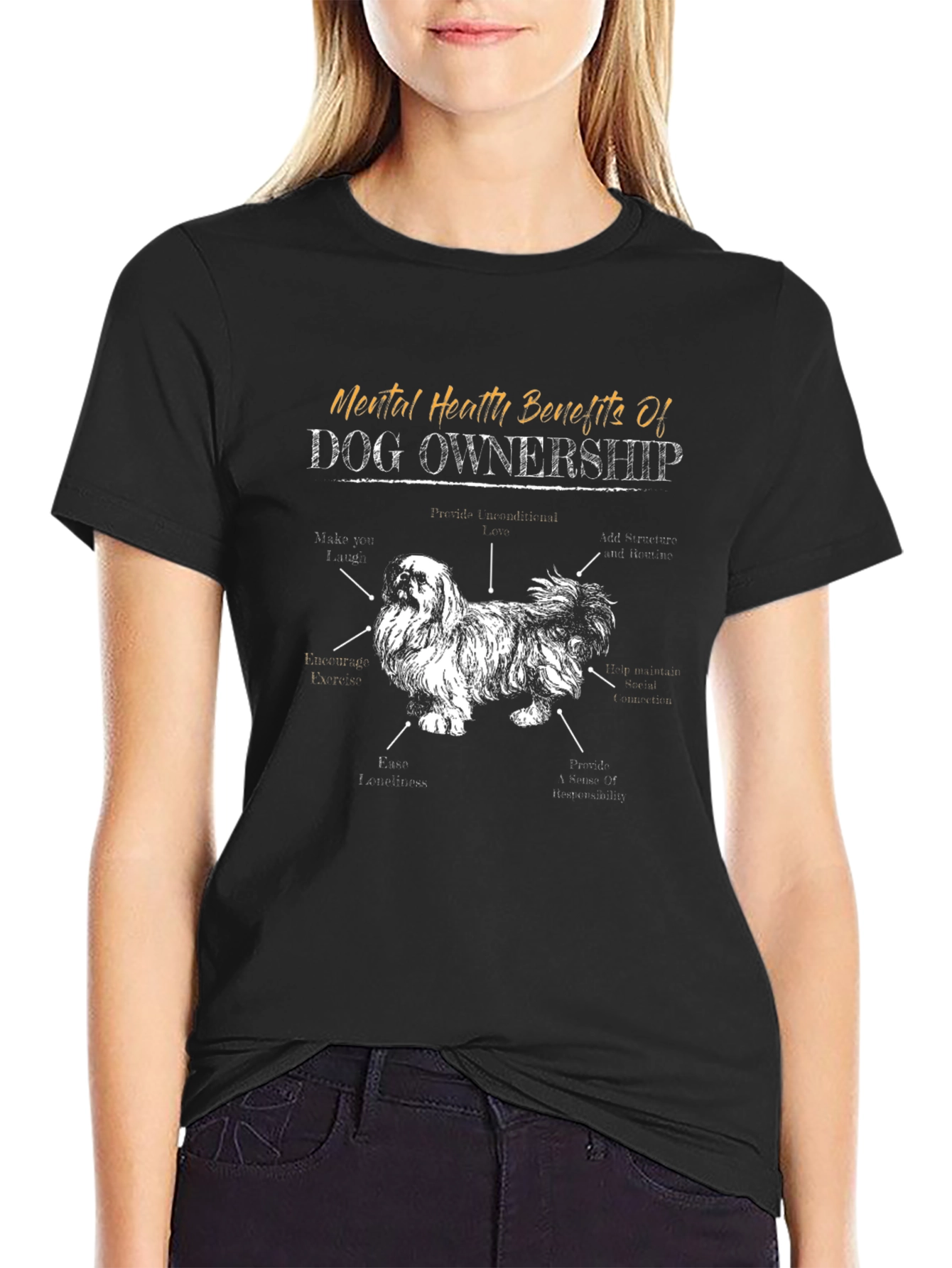 Dog Ownership Mental Health Benefits T-Shirt