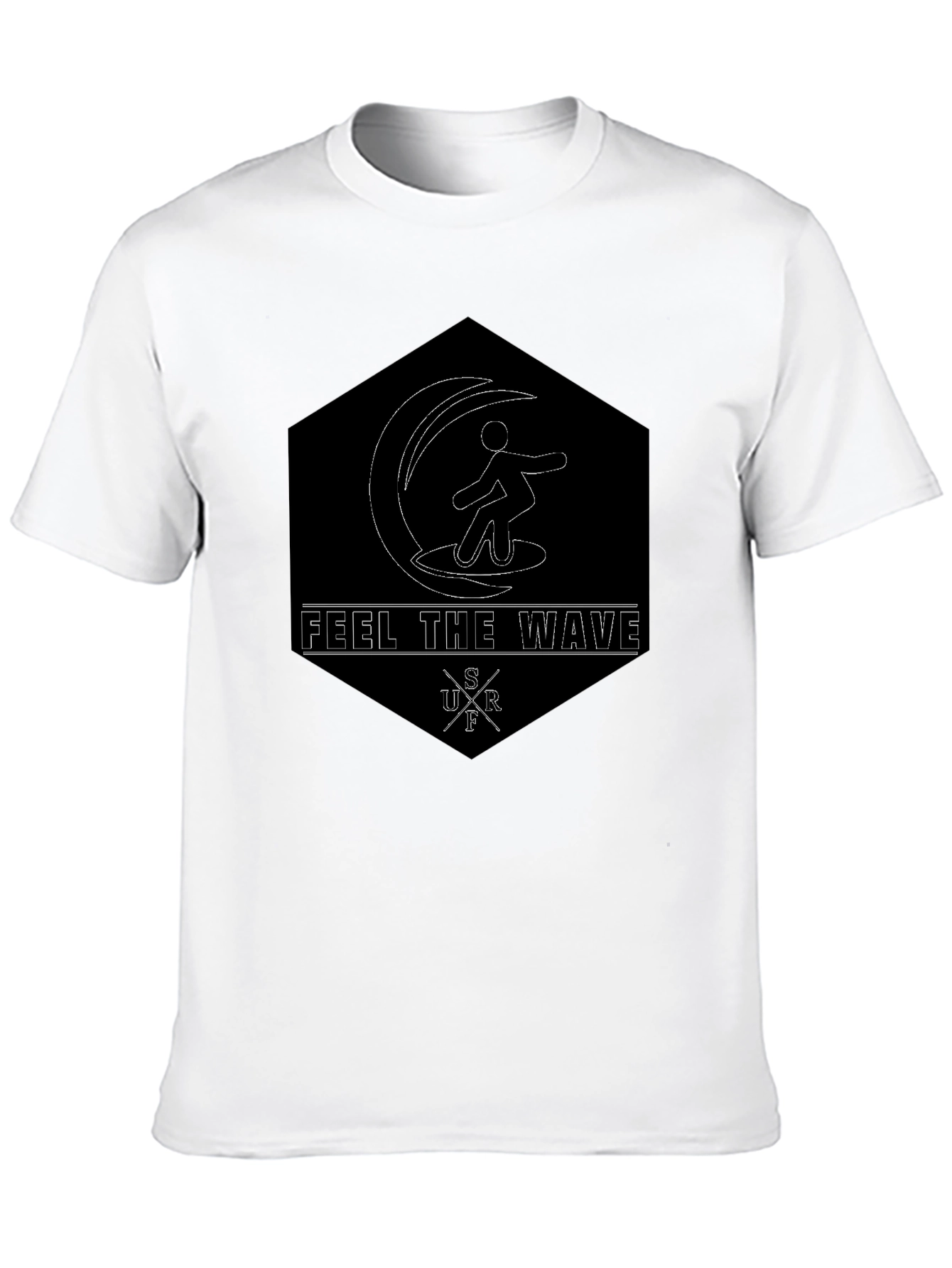 Feel The Wave Graphic Tee - Surfer Style