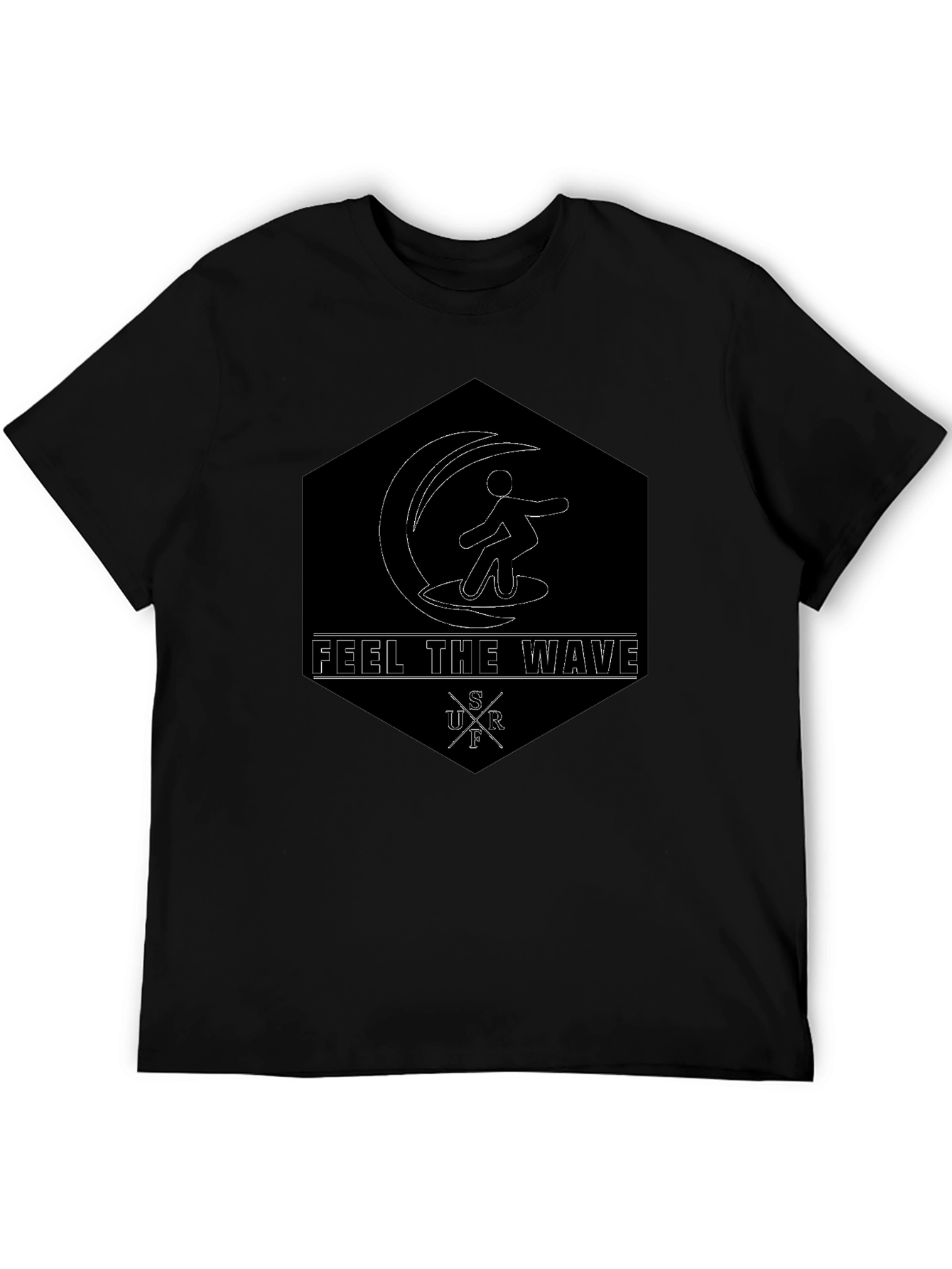 Feel The Wave Graphic Tee - Surfer Style