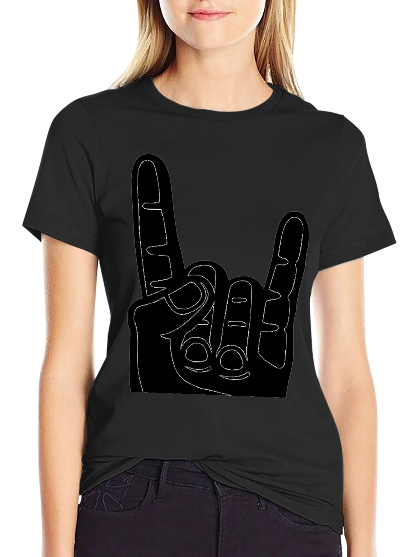 Rock On Graphic Tee - Black