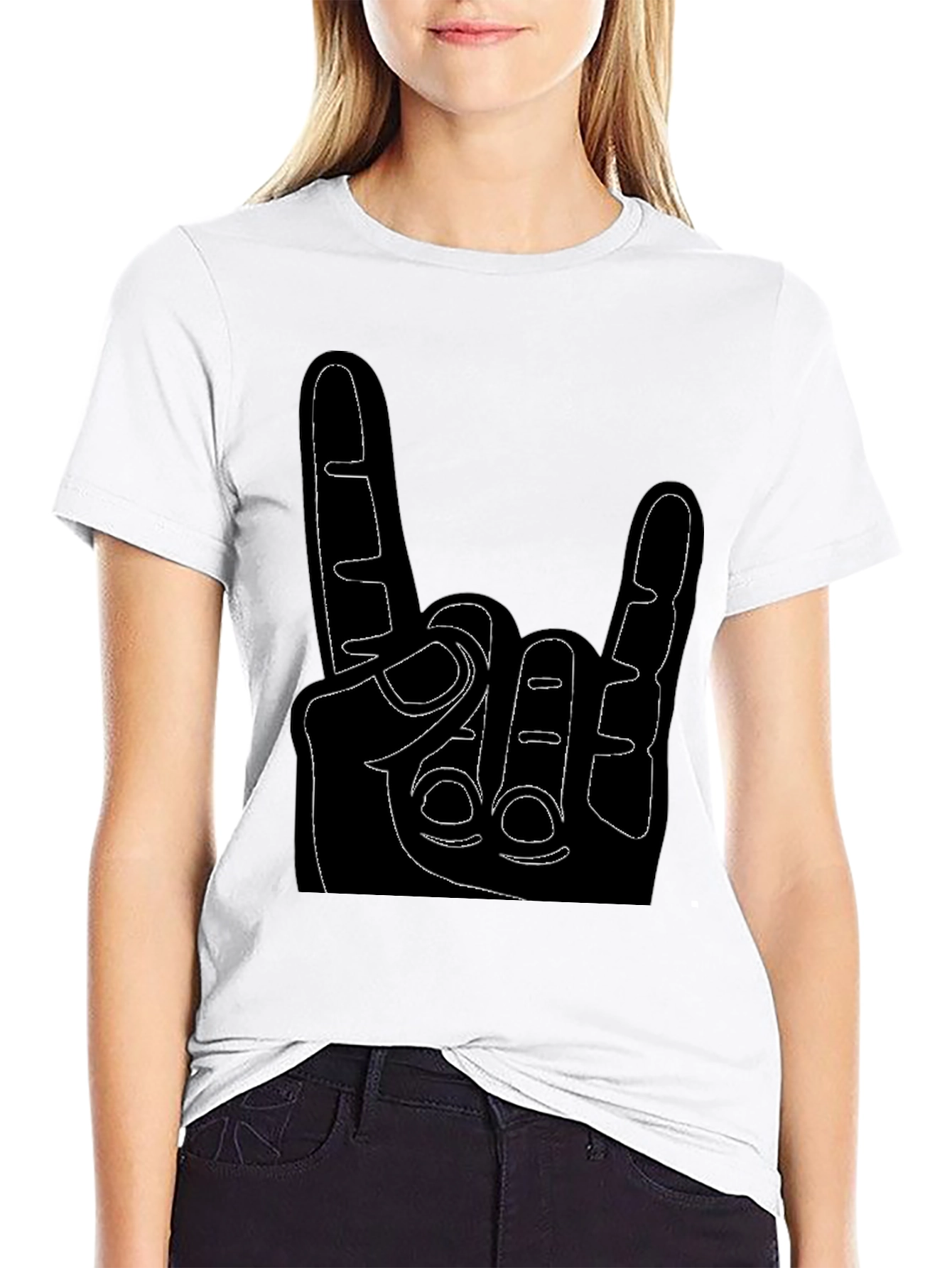 Rock On Graphic Tee - Black