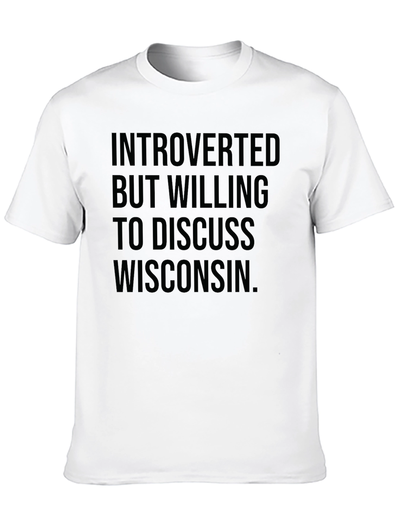 Introverted Wisconsin Graphic Tee - Soft Cotton Comfort