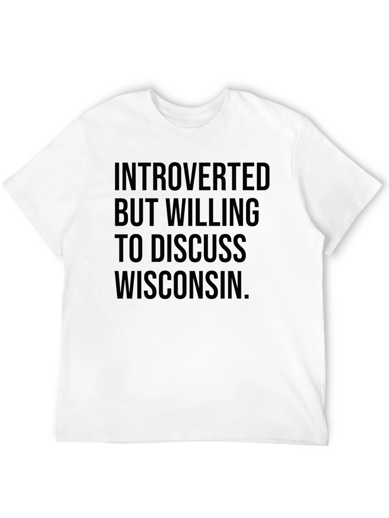 Introverted Wisconsin Graphic Tee - Soft Cotton Comfort