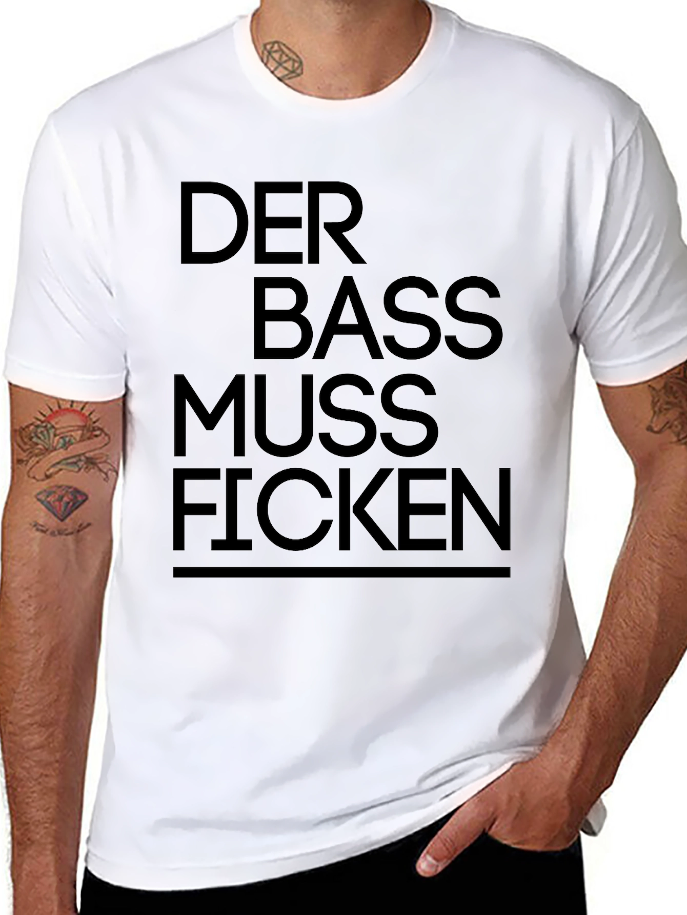 Der Bass Muss Ficken Graphic Tee