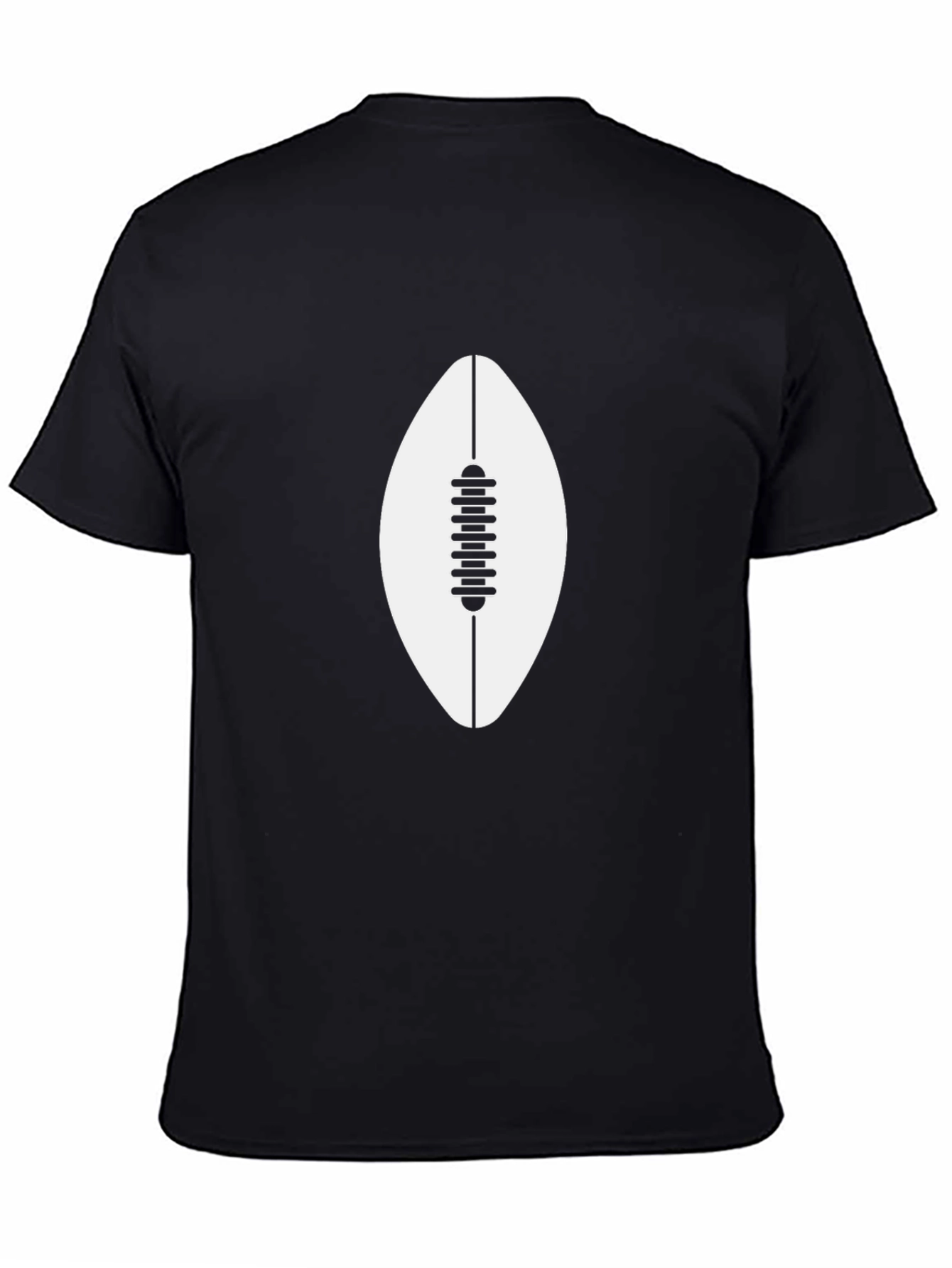 Mens Black T-Shirt with Football Graphic