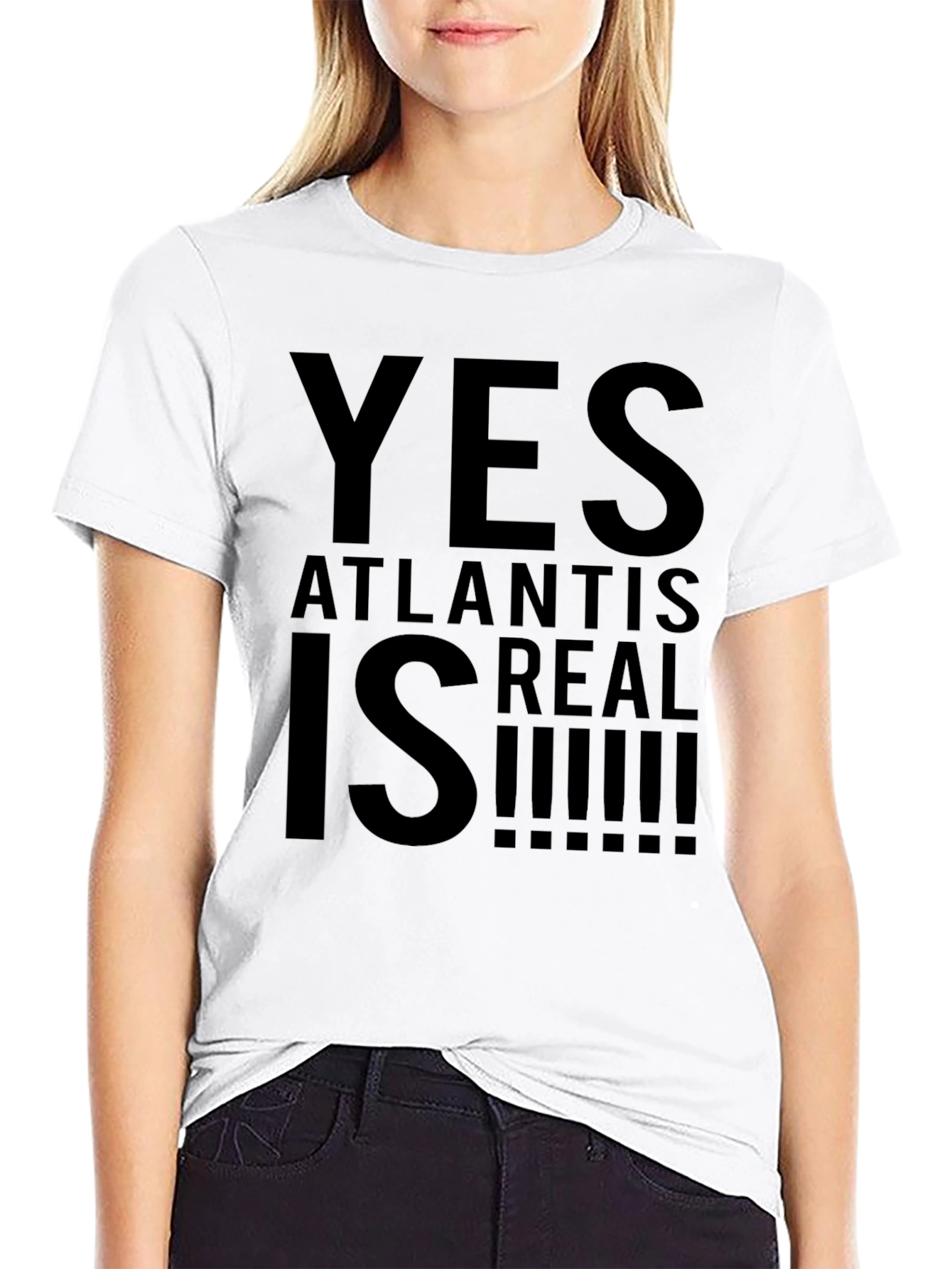 Atlantis Is Real! Graphic Tee - Black