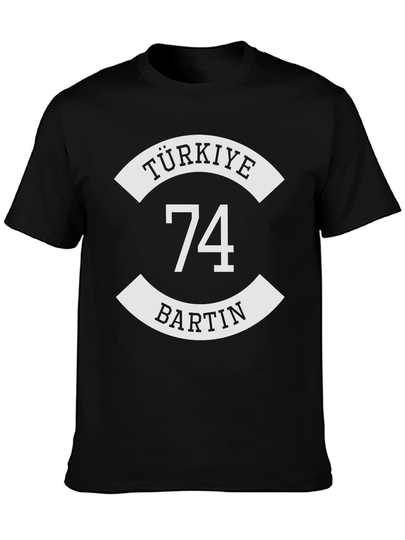 Türkiye Bartin 74 Black T-Shirt