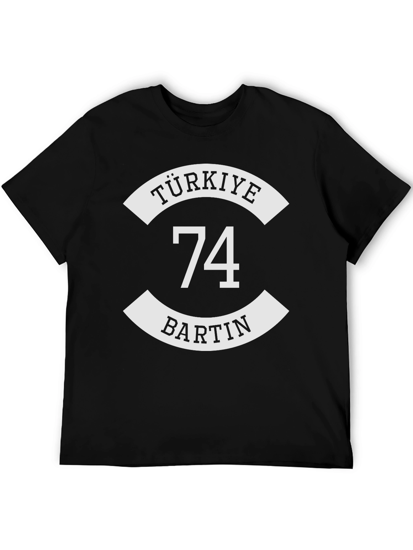 Türkiye Bartin 74 Black T-Shirt