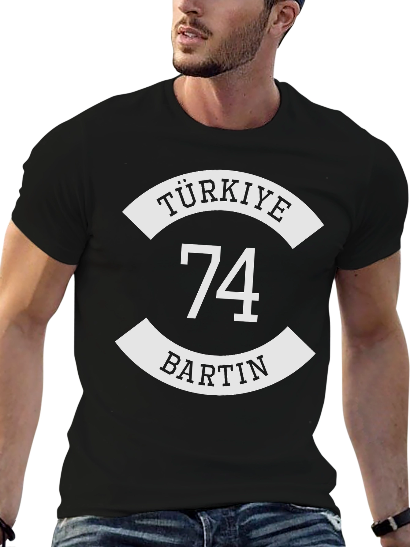 Türkiye Bartin 74 Black T-Shirt