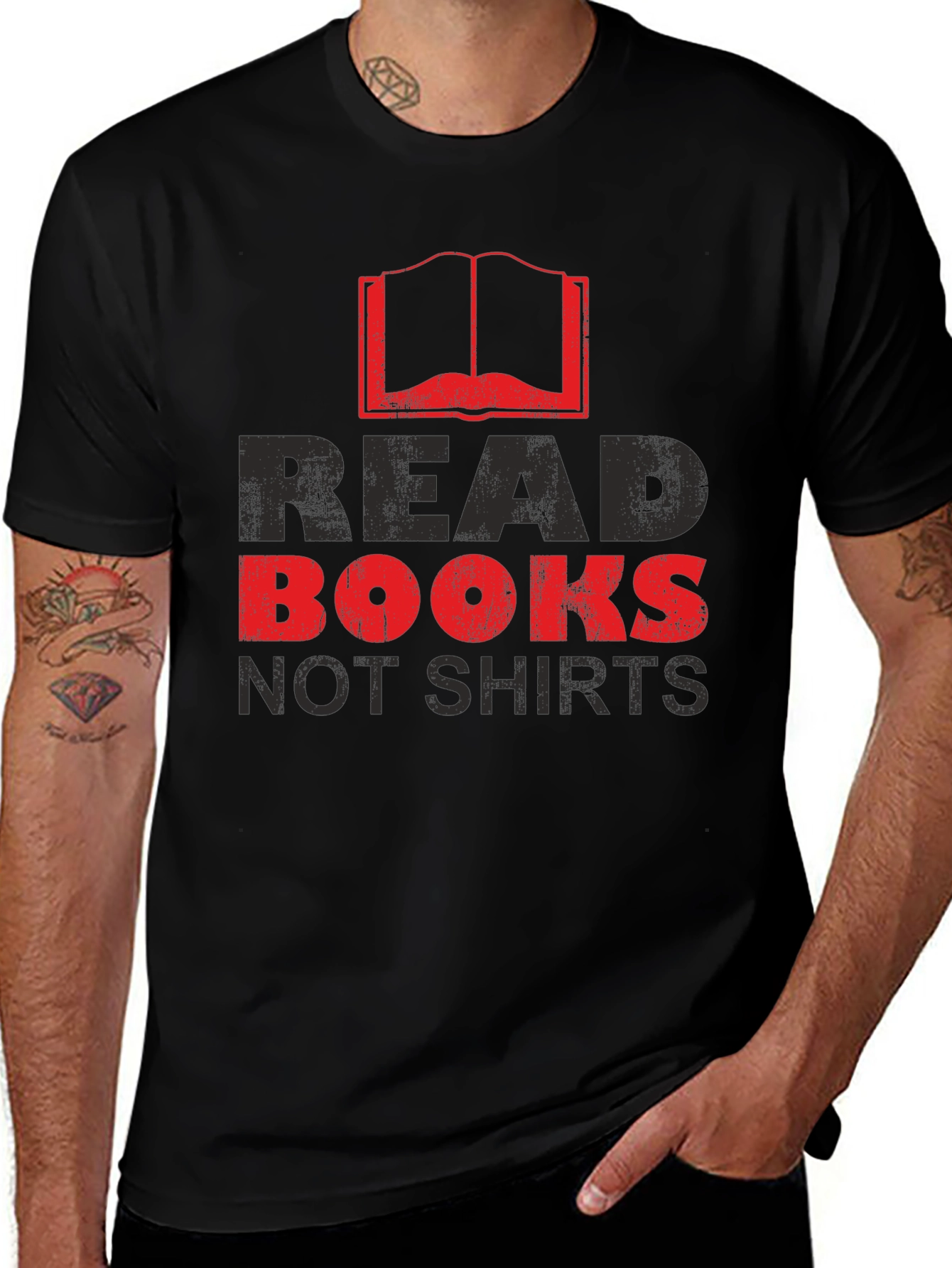 Read Books Not Shirts Novelty Graphic Tee