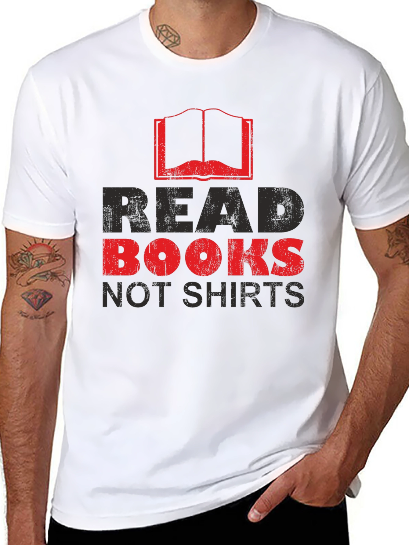 Read Books Not Shirts Novelty Graphic Tee