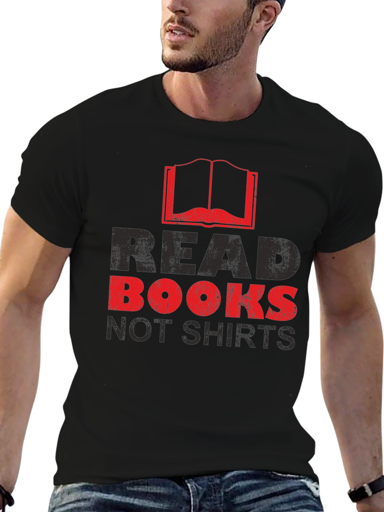 Read Books Not Shirts Novelty Graphic Tee
