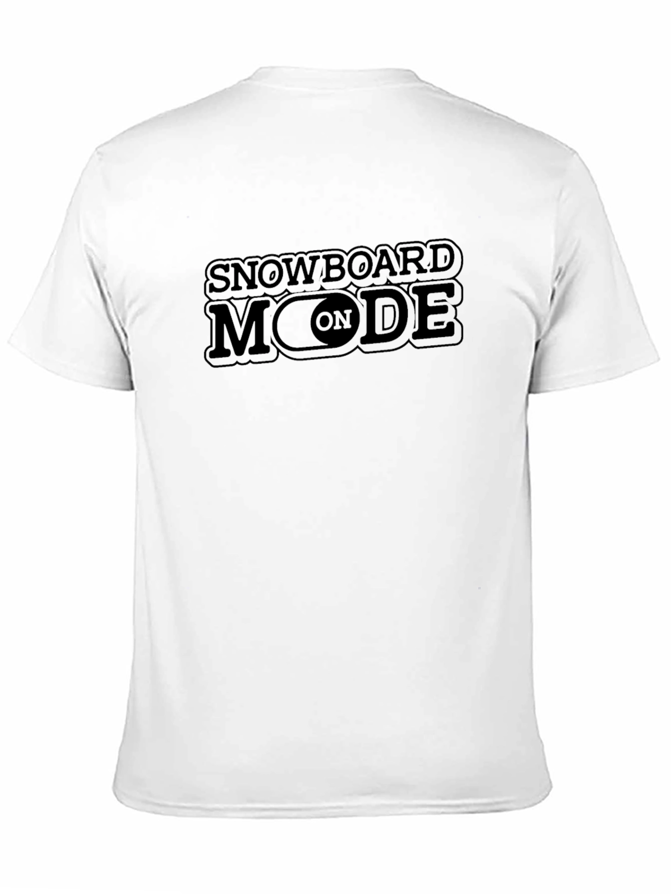 Snowboard Mode ON Graphic Tee - Black Cotton Blend