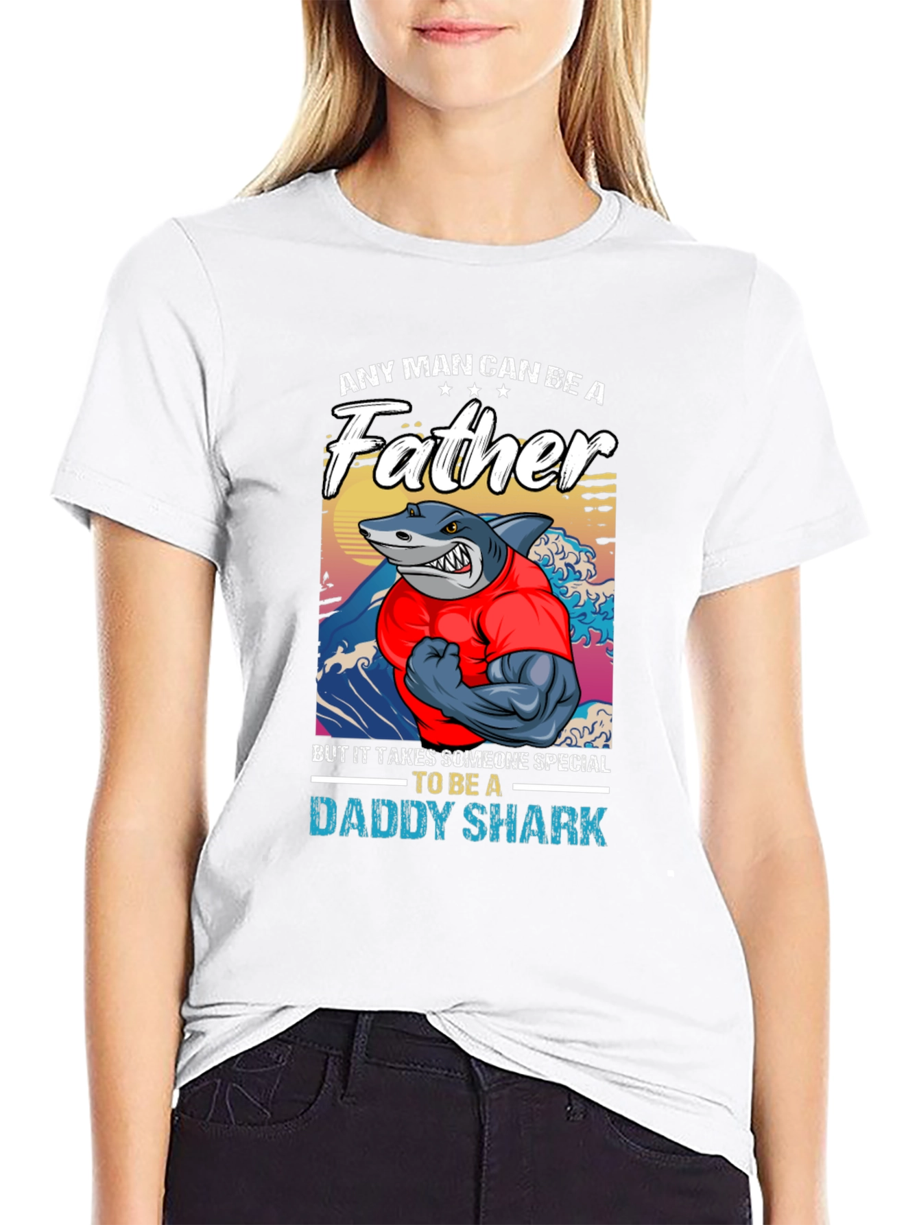 Daddy Shark Fathers Day T-Shirt
