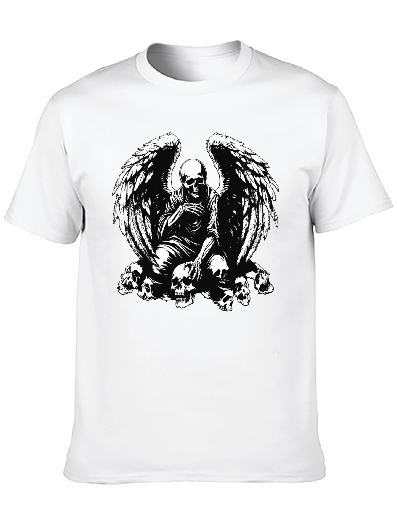 Skull Angel T-Shirt - Edgy Gothic Design