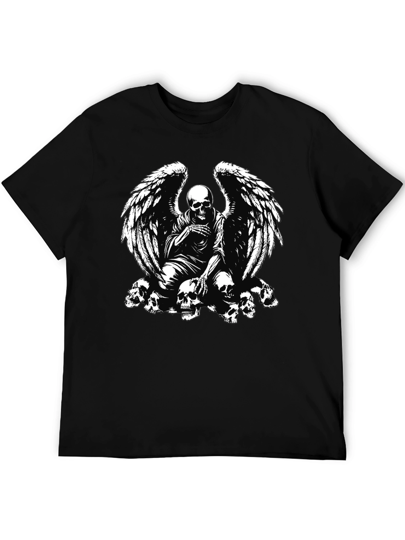 Skull Angel T-Shirt - Edgy Gothic Design