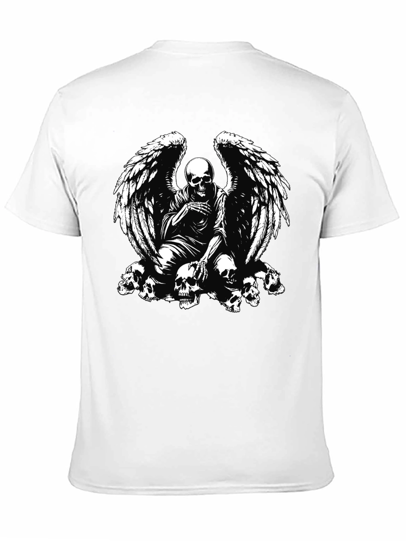 Skull Angel T-Shirt - Edgy Gothic Design