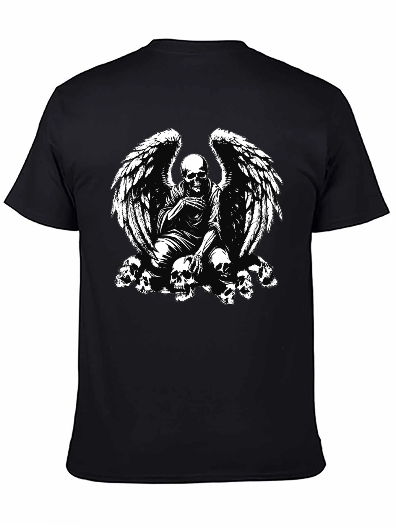 Skull Angel T-Shirt - Edgy Gothic Design