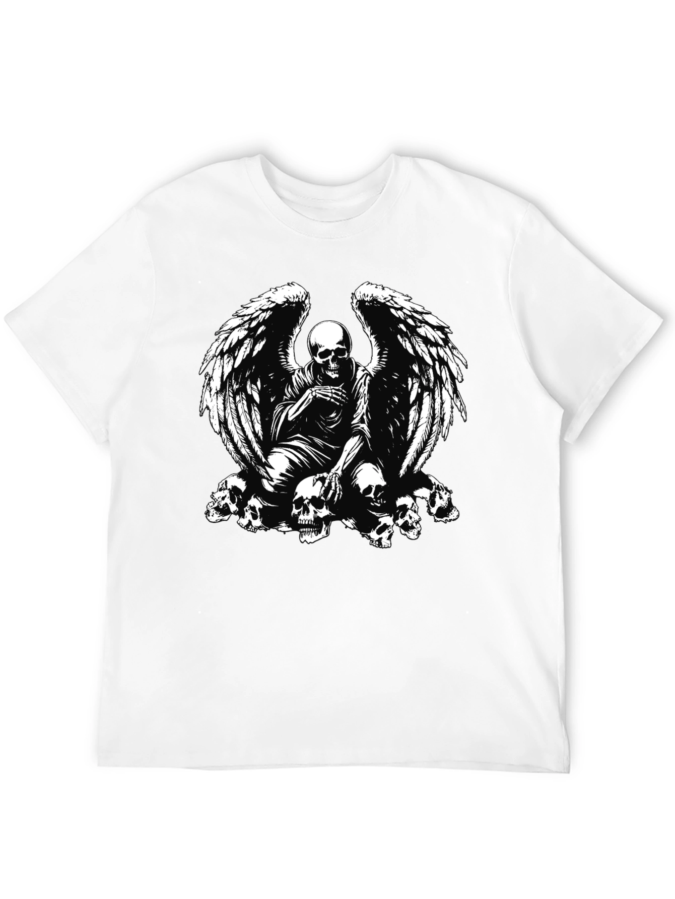 Skull Angel T-Shirt - Edgy Gothic Design