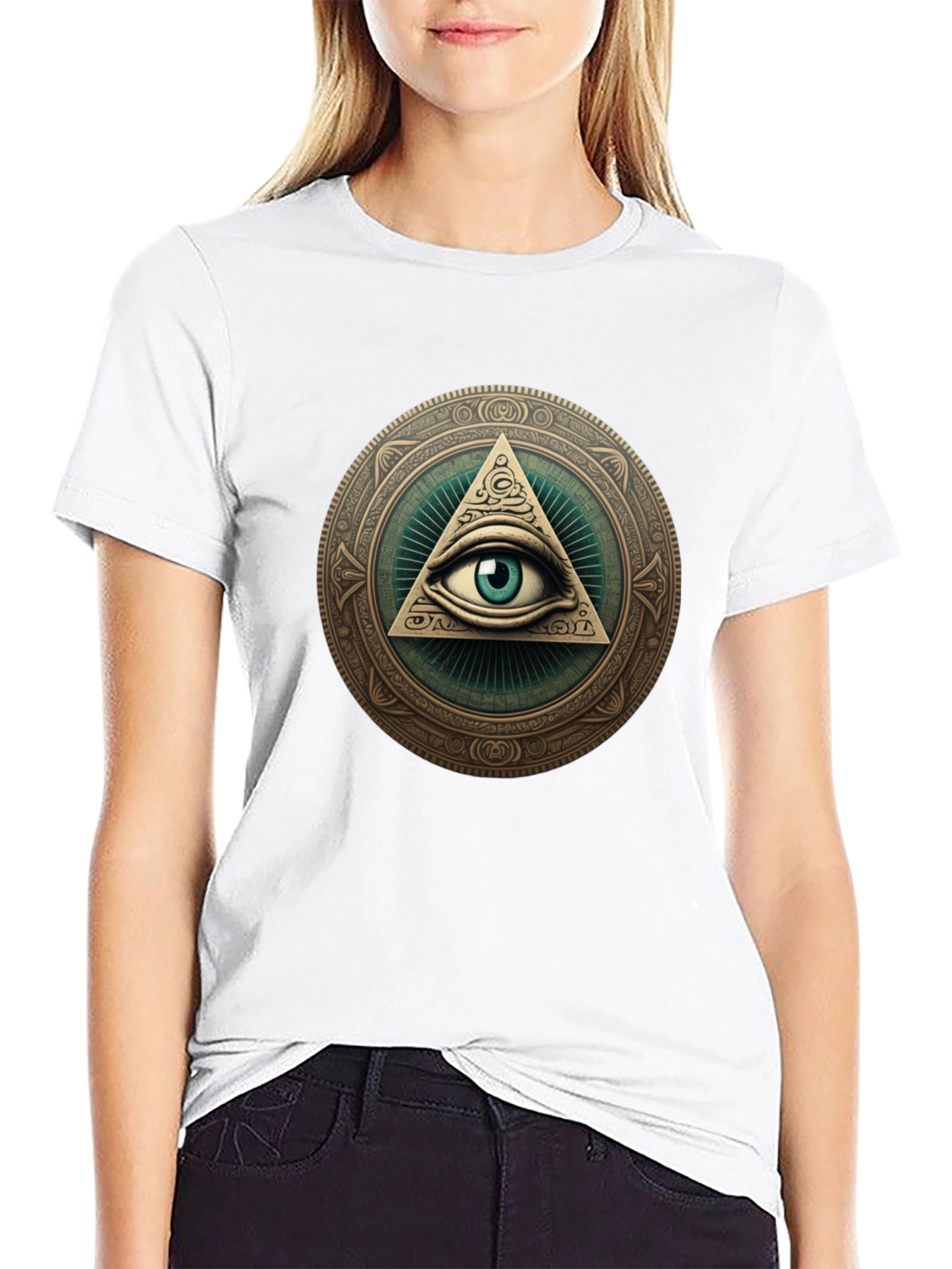 Illuminati Eye Graphic T-Shirt - All Seeing Eye Design