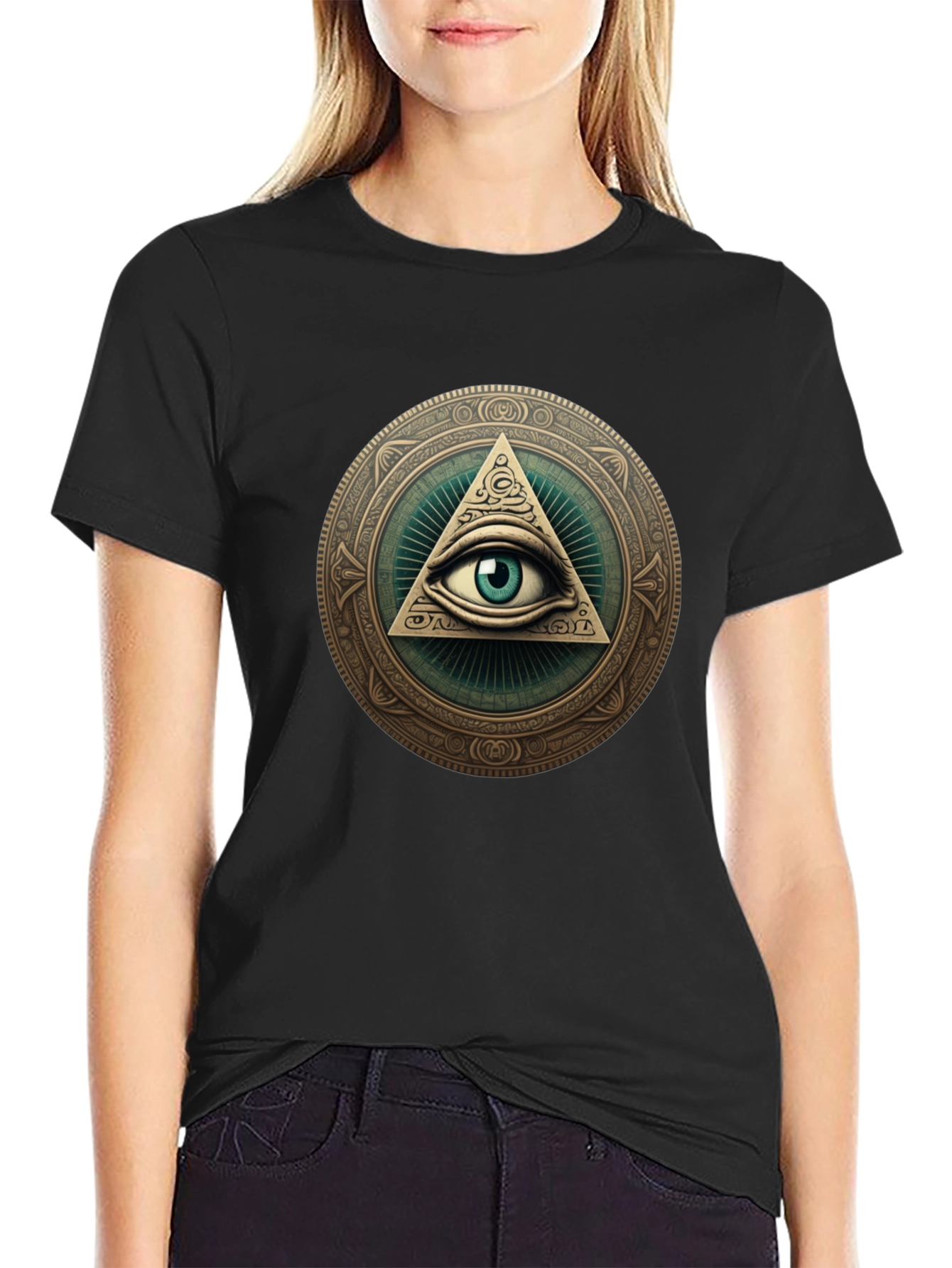 Illuminati Eye Graphic T-Shirt - All Seeing Eye Design