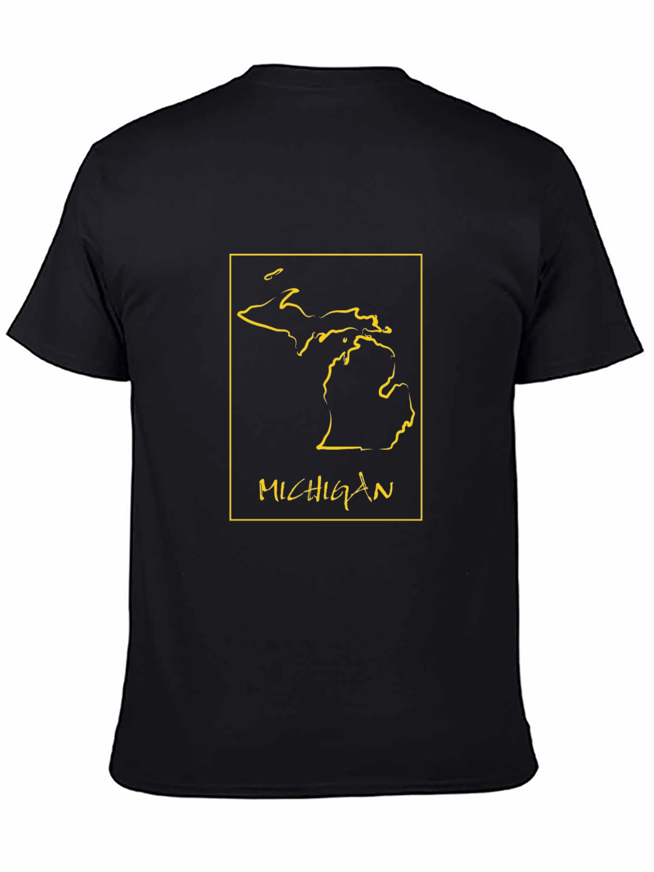 Michigan State Outline Graphic Tee - Black