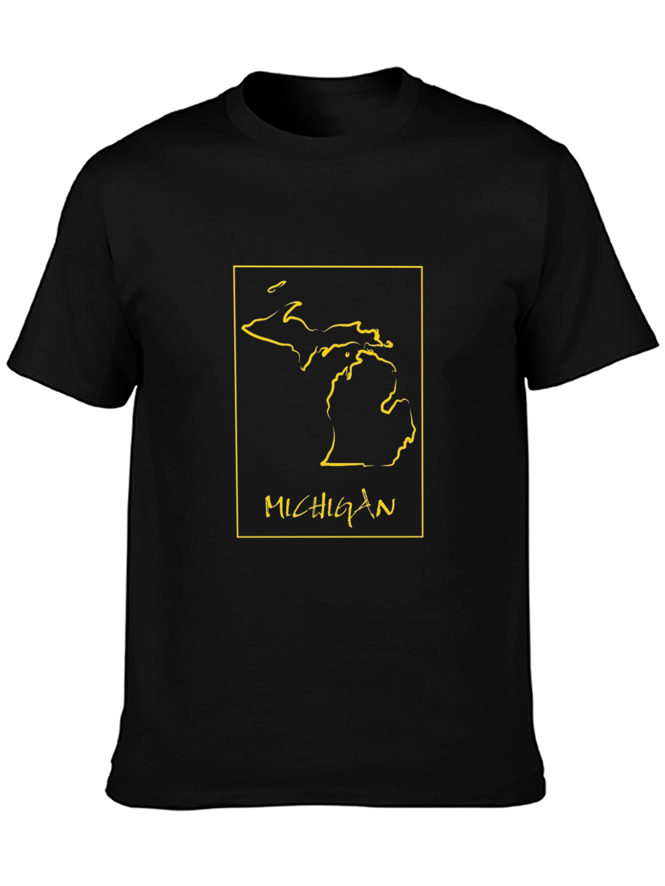 Michigan State Outline Graphic Tee - Black