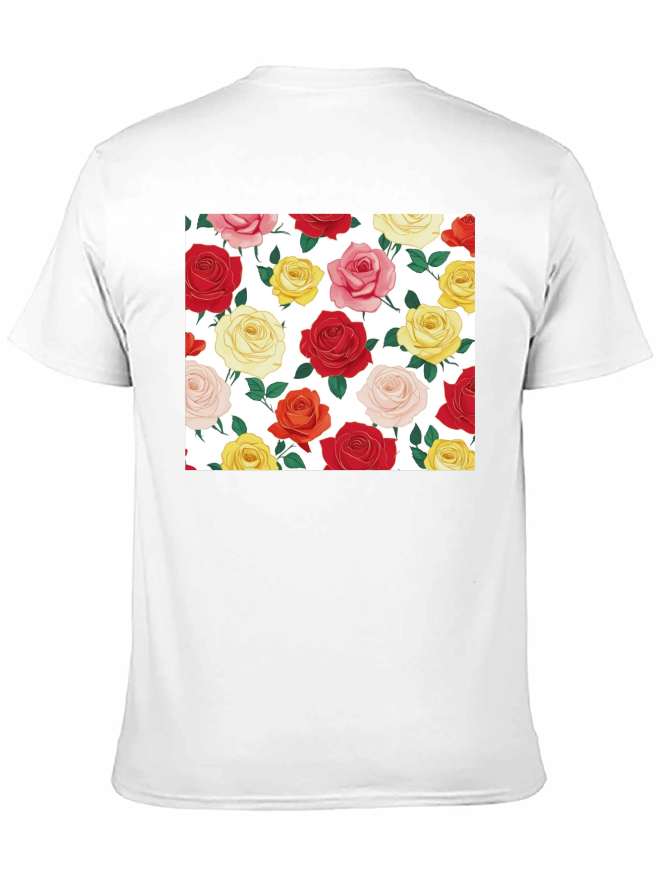 Floral Roses Black T-Shirt - Classic Design