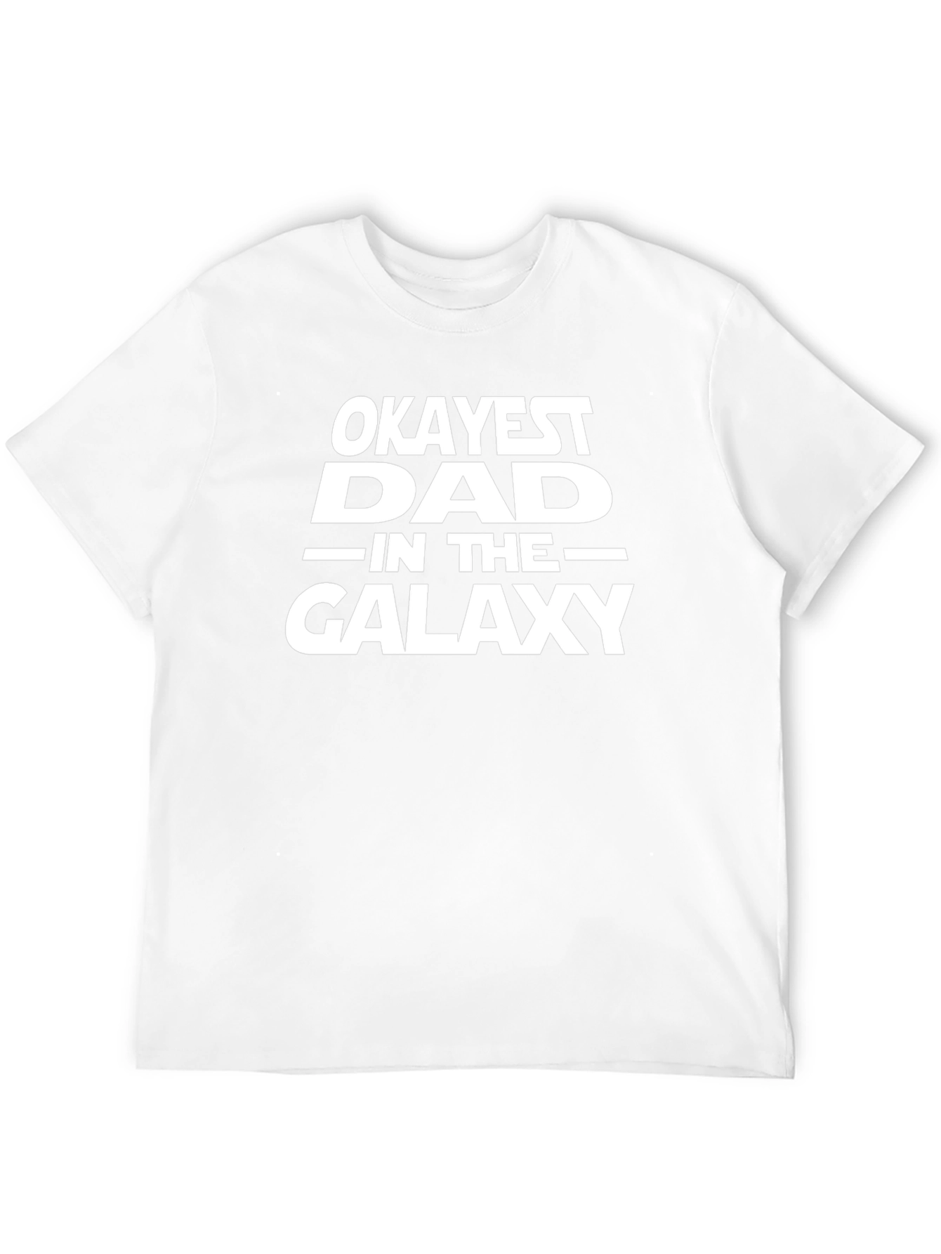 Okayest Dad in the Galaxy Black T-Shirt