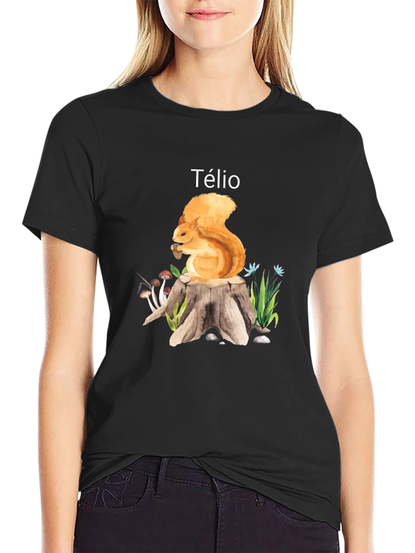 Squirrel Stump T-Shirt - Custom Name Option