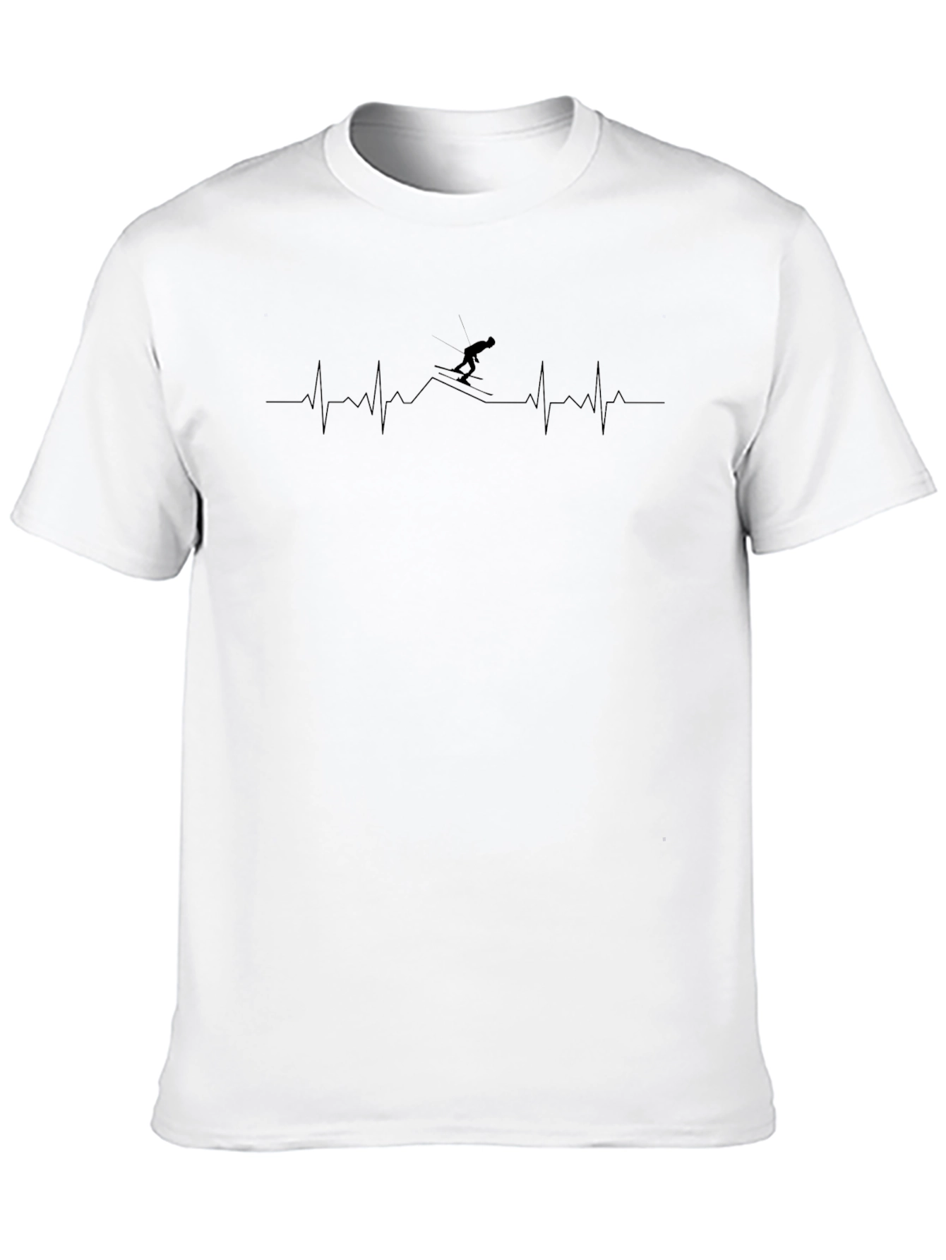 Ski Heartbeat T-Shirt - Unique Design Comfortable Fit