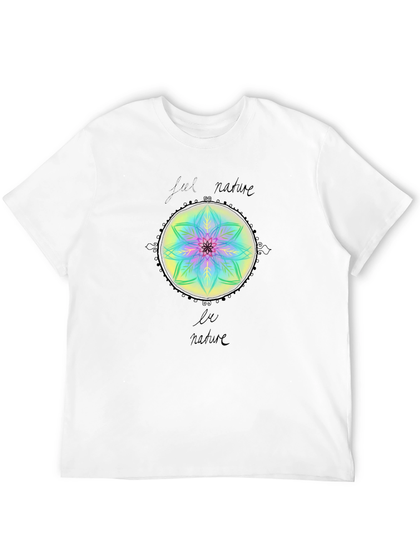Nature Mandala Graphic Tee - Black