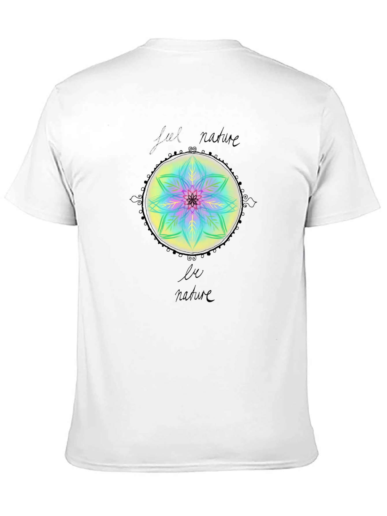Nature Mandala Graphic Tee - Black
