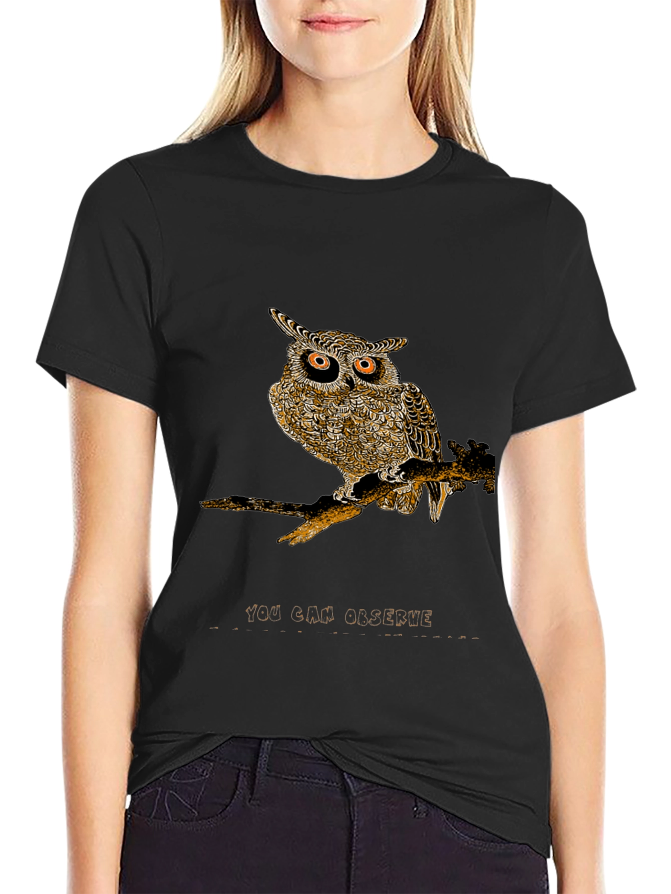Owl Graphic Print Tee - You Can Observe